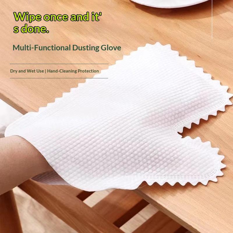 10Pcs Dust Gloves - Suitable For Both Wet And Dry Use, Easy To Wipe And Dust, Ideal For Kitchen Home Cleaning