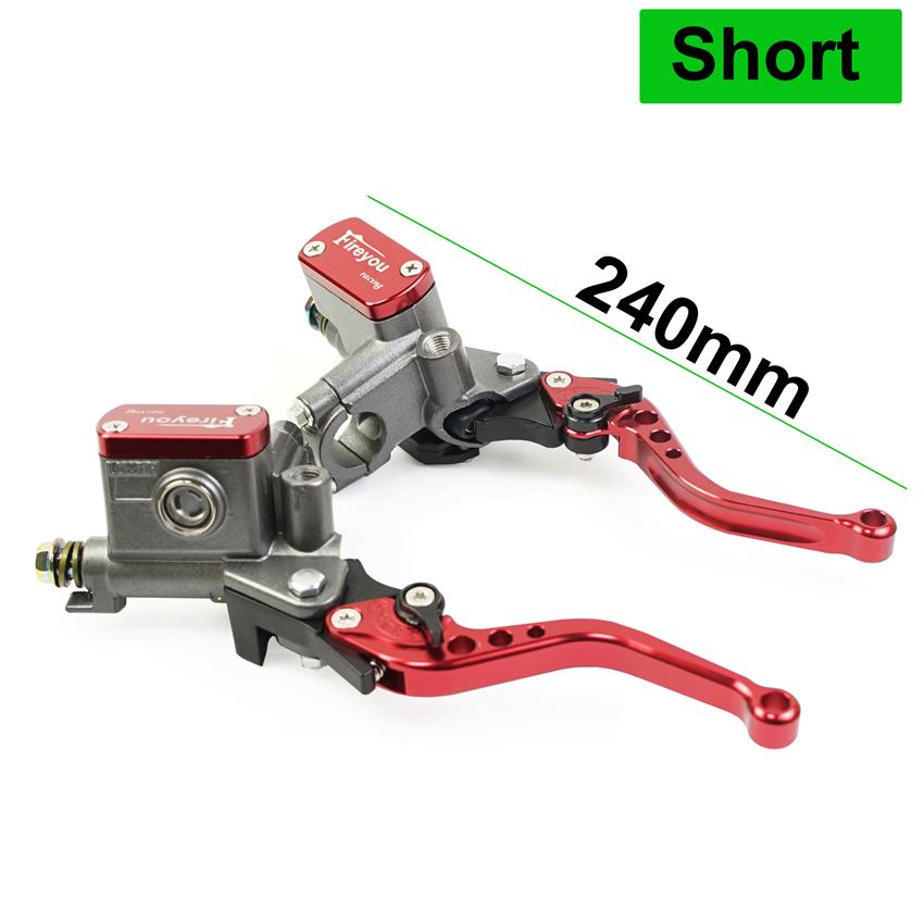 

Одна пара 14-миллиметровых поршневых рычагов гидравлического сцепления для мотоцикла, правый главный тормозной цилиндр, рычаг насоса 22-миллиметрового универсального уличного пит-байка