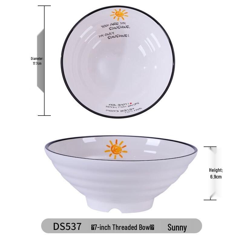 Tinle Melamine Imitation Porcelain Ramen Bowl