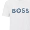HUGO BOSS T Shirts Men's Blue With White Lettering Crew Neck Moderate Straight Fit 50481923-103