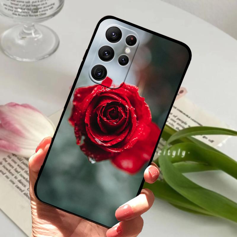 For Samsung S25 Ultra Soft Case S23 Ultra 5G Silicone TPU Phone Back Cover For Samsung Galaxy S24 Ultra Cute Animal Bumper Coque