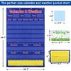 Calendar and Weather Pocket Chart for Kids with 136 Cards Classroom Calendar Pocket Chart School Homeschool Calendar Classroom Supplies Large 44.5" x