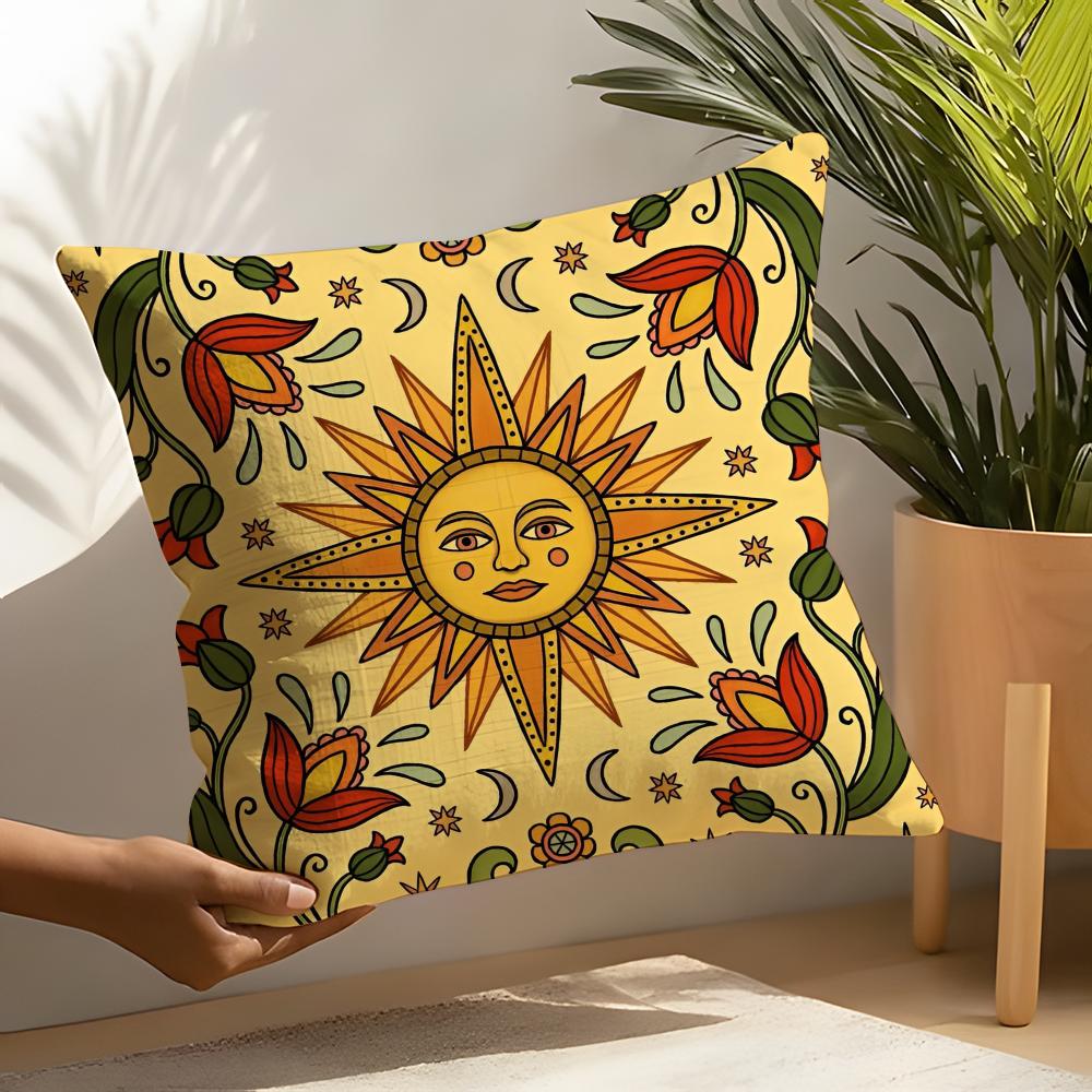 Nordic Midsummer Festival Pillow Case Linen Cushion Covers For Decorative Sofa Home Pillows Case Car Chair Pillows Cases
