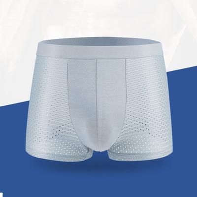 Pánské boxerské spodní prádlo Středně vyvýšené prodyšná síťovina U-konvexní vysoká elasticita šortky Kalhotky Jednobarevné Kalhotky hladké linie
