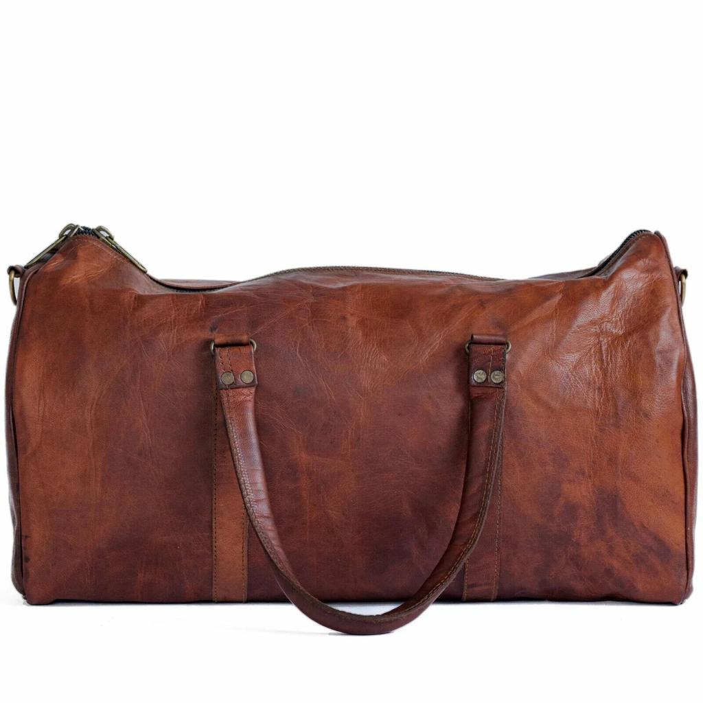 Herren-Ledertasche im Vintage-Stil, groß, für Reisen, Fitnessstudio, Wochenende, Übernachtung
