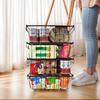 For 4 Pcs Stackable Wire Baskets Muti-Purpose Fruit Basket Storage Metal Baskets for Pantry Organizers and Storage