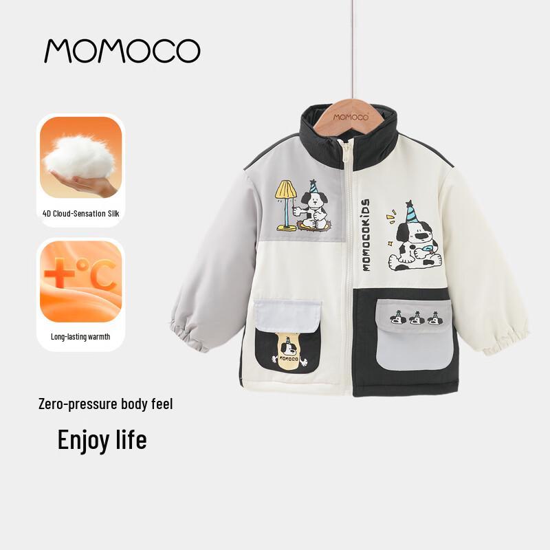 Детская утепленная куртка MOMOCO 2025 Зима Игривый принт 140
