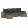 VidaXL Salon de Jardin avec Coussins 6 pcs, Canapés de Terrasse, Ensemble de Meubles de Patio, Mobilier d'Extérieur, Gris 3255257