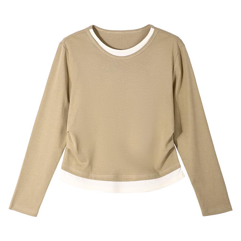 Women's Slim-Fit Long-Sleeve T-Shirt for Spring and Autumn 2026 - Versatile Base Layer or Outerwear.