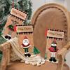 3pcs Christmas Stocking 16 Inch Linen Print Christmas Gift Stocking Hanging Christmas Stockings Gift Christmas Stocking Christmas Stocking for Window