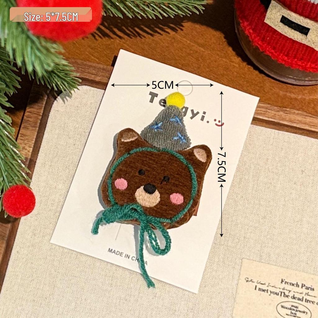 Christmas Plush Doll Hair Clip - Cute, Versatile, Decorative Side Clip for Girls