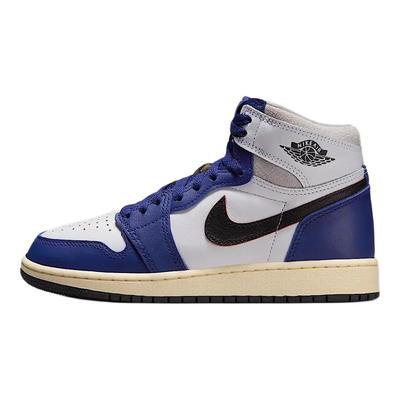 Air 1 Retro High OG GS Rare Air - Deep Royal Blue Kids Sneakers White Black Neutral-Grey FD1437-100