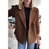 2026 spring new cross-border European and American foreign trade women's clothing fashion temperament woolen splicing jacket