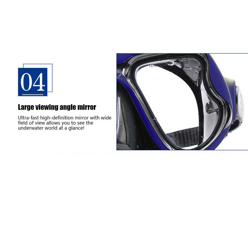 Goggles With Nose Cover 180 Clear Vision Anti-fog Scuba And Diving Goggles Tempered Glass Lenses Swimming Masque Pool Goggles