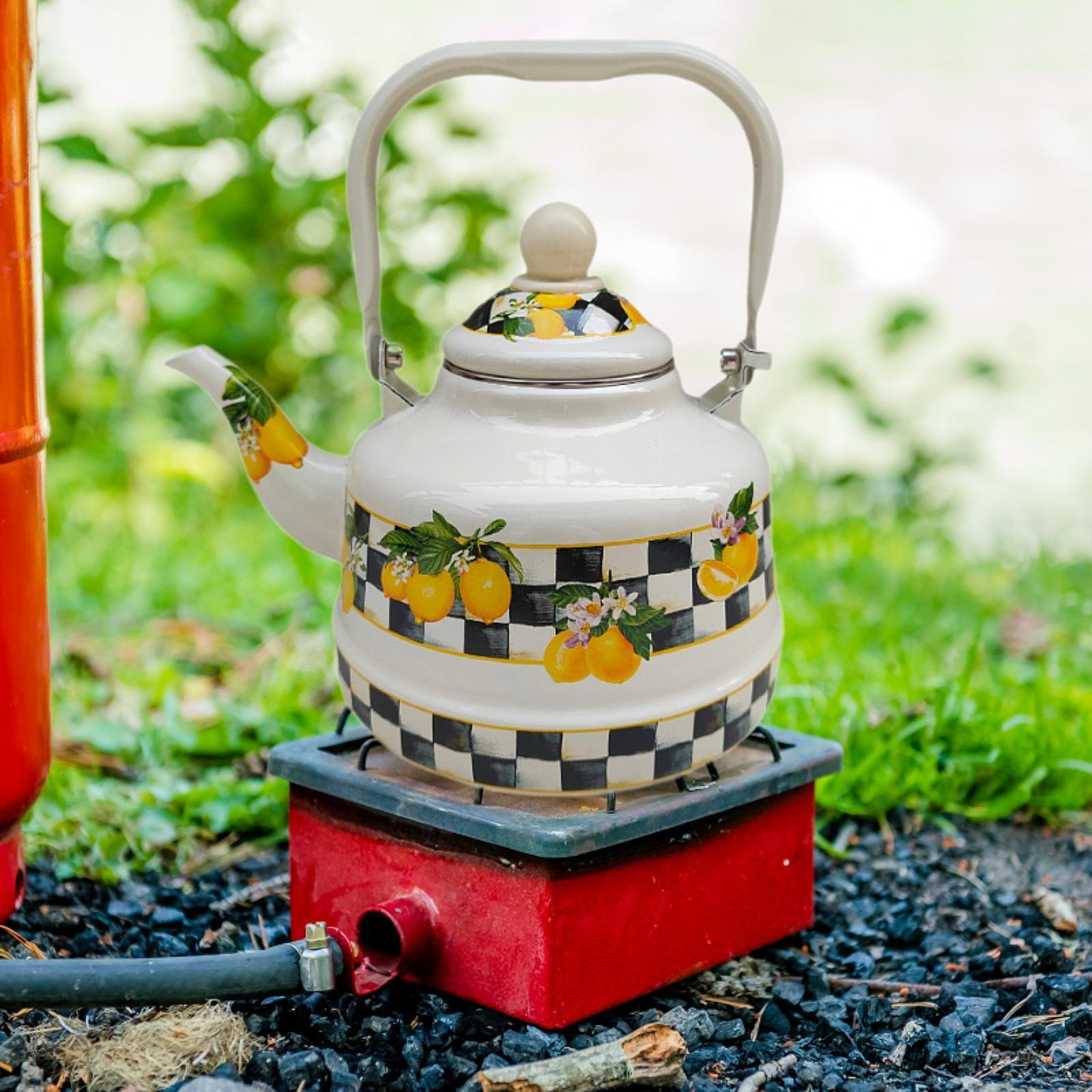 Креативный эмалированный чайник, лимонница, банка для сока, кофейник, вода 1.7L