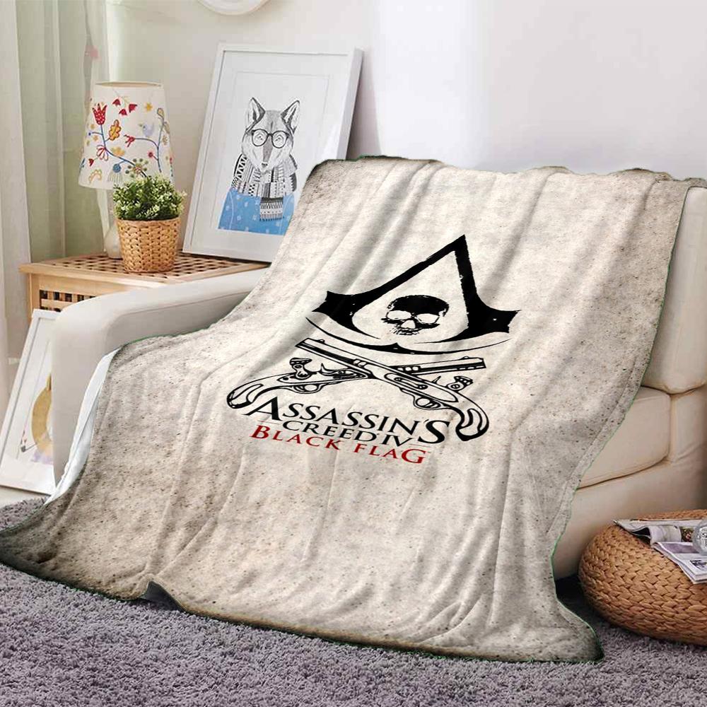 Koc z nadrukiem z motywem Assassin's Creed - Idealny na kanapę, łóżko, podróże i do użytku na zewnątrz | Można prać w pralce, przytulny i trwały.