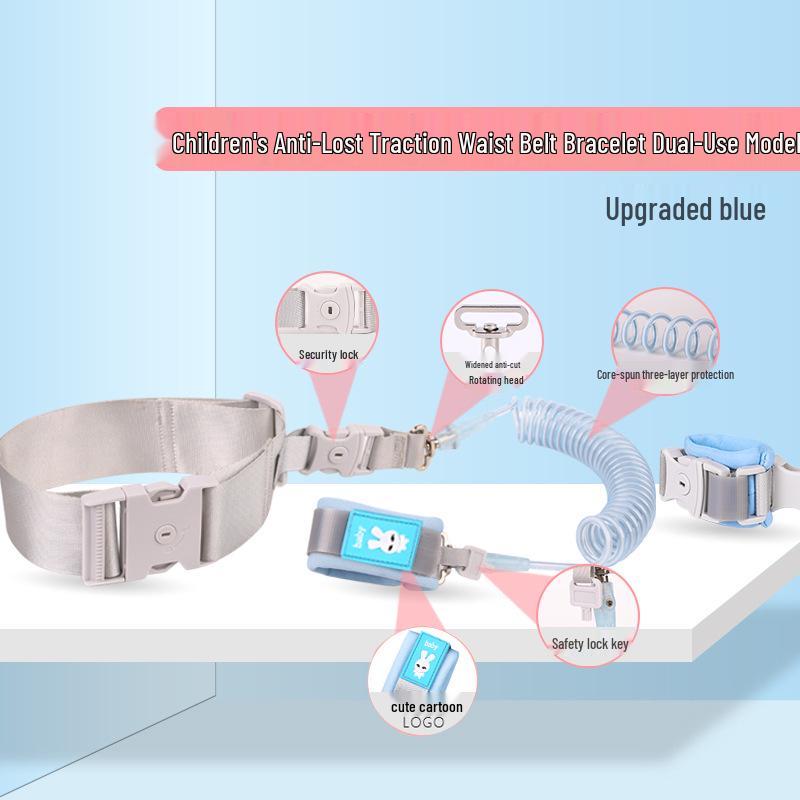 Child Safety Wristband: Anti-Lost Strap with Induction Lock & Traction Rope