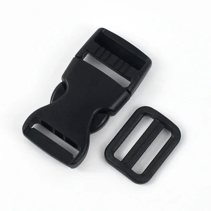 5/10Sets Meetee 25/32/38mm Backpack Belt Buckles Plastic Release Clasp Tri-Glide Slider Ring Hook Safety Clip Buckle DIY Craft