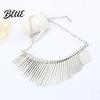 Choker Raffinato Gioielli Barre Scintillanti Collana Metallica Pettorina Collare Chunky
