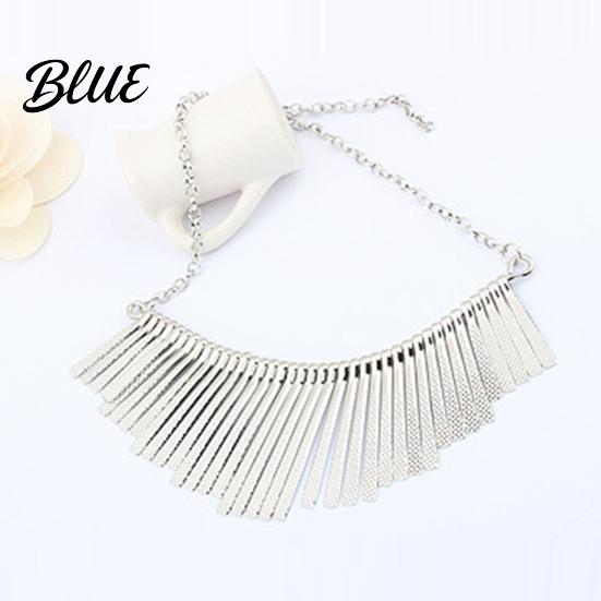 Choker Raffinato Gioielli Barre Scintillanti Collana Metallica Pettorina Collare Chunky