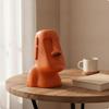 Moai Tissue Holder Sculptural Statue Box Glossy for Desk, Living Room, Office Black