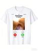 Adult and Children Simulate Mobile Phone Call Interface Quirky Hamster Meme Cotton Tshirt Workaholic Stressrelief Outfit