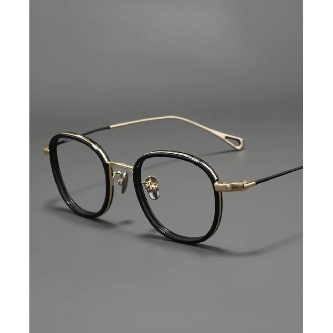 Light Luxury Brand Ultra Light Acetate Titanium Round Glasses Frame Men Women Retro Top Quality Optical Prescription Eyeglasses