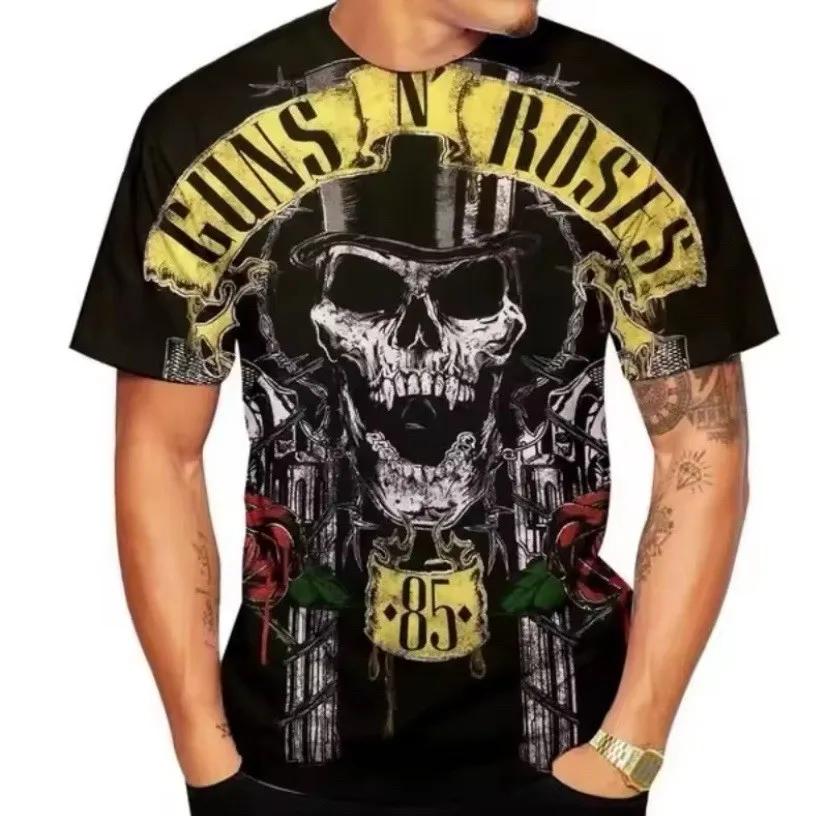 Rock Band T Shirt Guns N' Roses 3d Print T-shirt Men Women Fashion