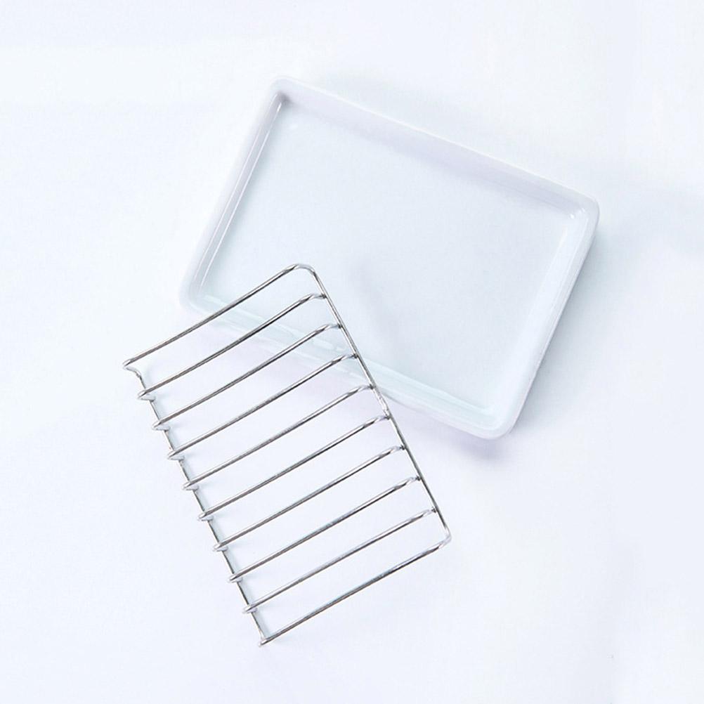 Drainable Stainless Steel Soap Rack Household Steel Soap Holder Creative Soap Dish Container Portable Soap Dishes Box