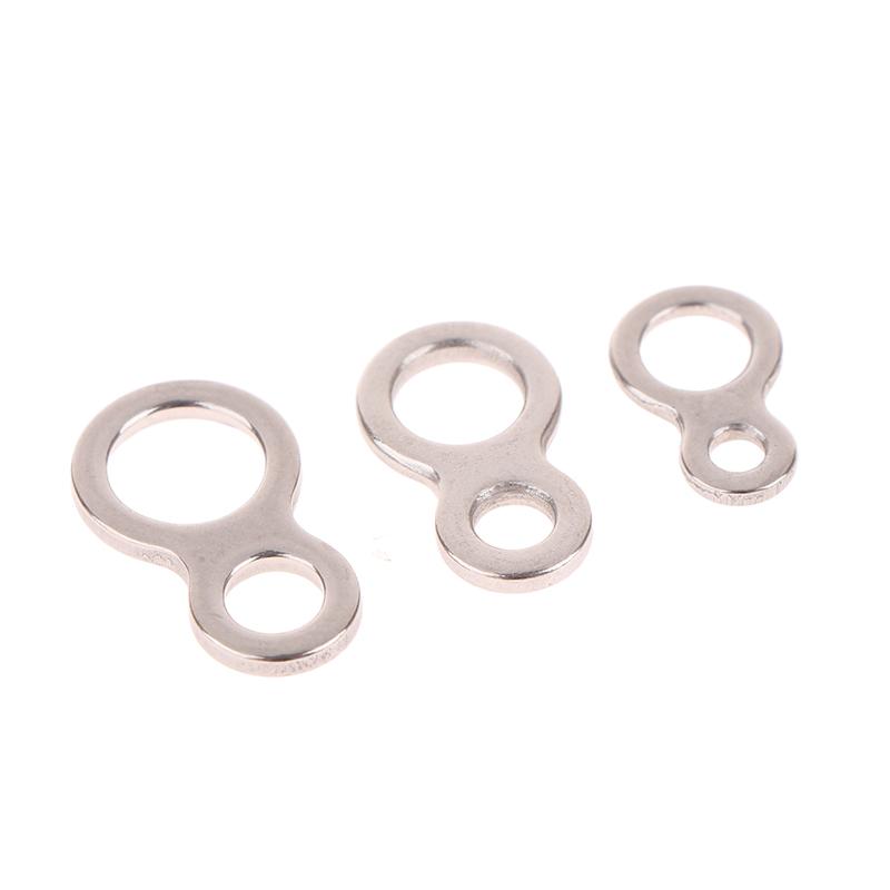 10Pcs Assist Hook Stainless Steel Fishing Jig 8 Figure Rings Fishing Solid Ring Fishing Lure Terminal Lures Pin Connector