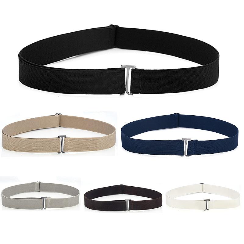 New Adjustable Stretch Elastic Waist Band Invisible Belt Buckle-Free Belts for Women Men Jean Pants Dress No Buckle Easy To Wear