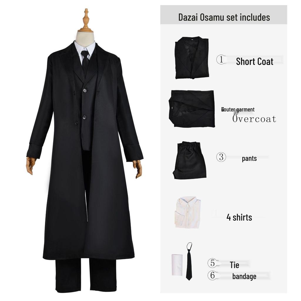 Bungo Stray Dogs Yosano Akiko, Dazai Osamu, and Nakahara Chuuya Cosplay Costume Set