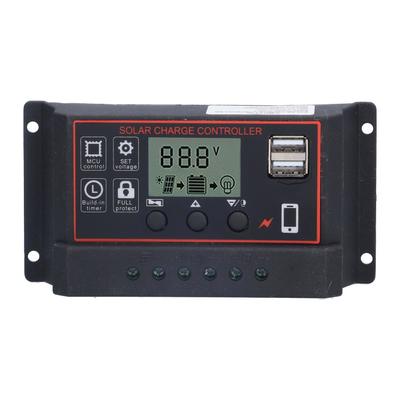 Solar Charge Controller Adjustable Photovoltaic Smart Power Generation Regulator 12V 24V 10ARed