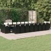 21pcs Garden Dining Set Cushions Braided Resin