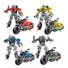 Transforming Robot Motorcycle Toy Movable Joints Educational Transformable Motorbike Deformation Robot Model Toddlers Boys Birthday Gift
