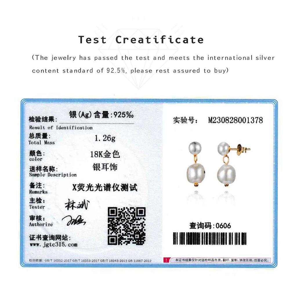 ANDYWEN 925 Sterling Silver Gold 5.8mm 8mm Pearl Drop Stud Earring Women Luxury  Pearl Women Winter 2023 New Jewelry