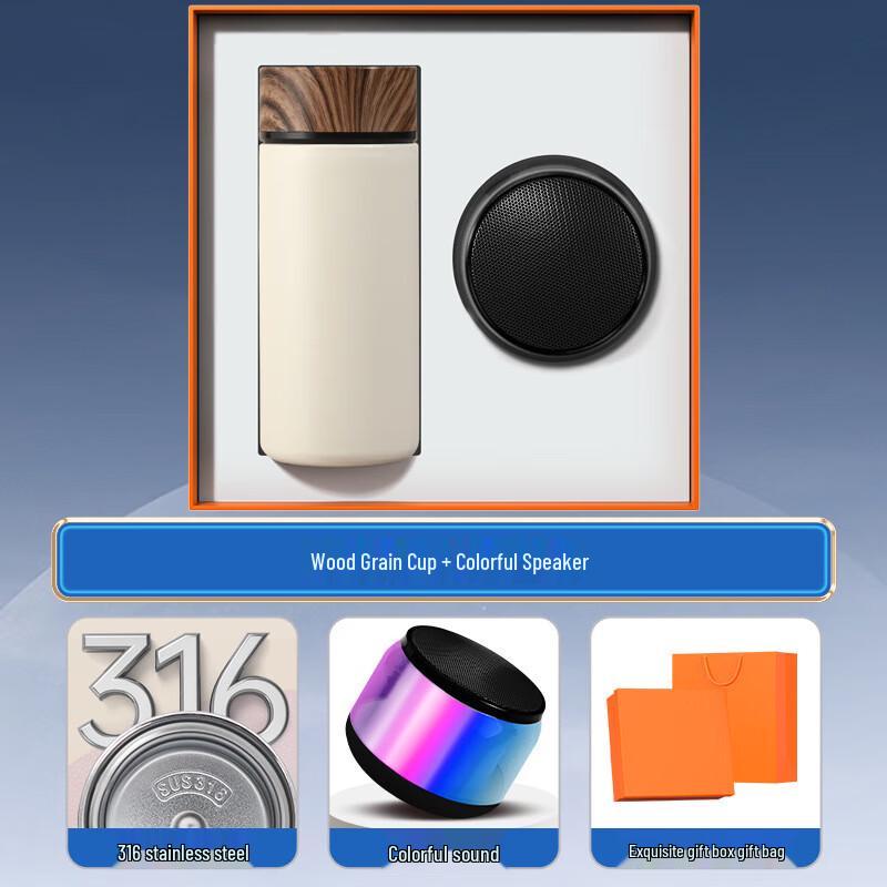 Chytrý přenosný reproduktor a termoska dárková sada