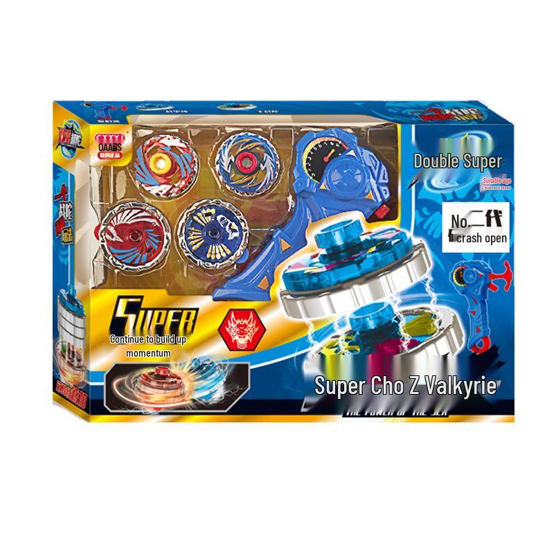 Free Shipping Dual Alloy Burst Gyro Toy - Magic Light Pull String Battle Gyro