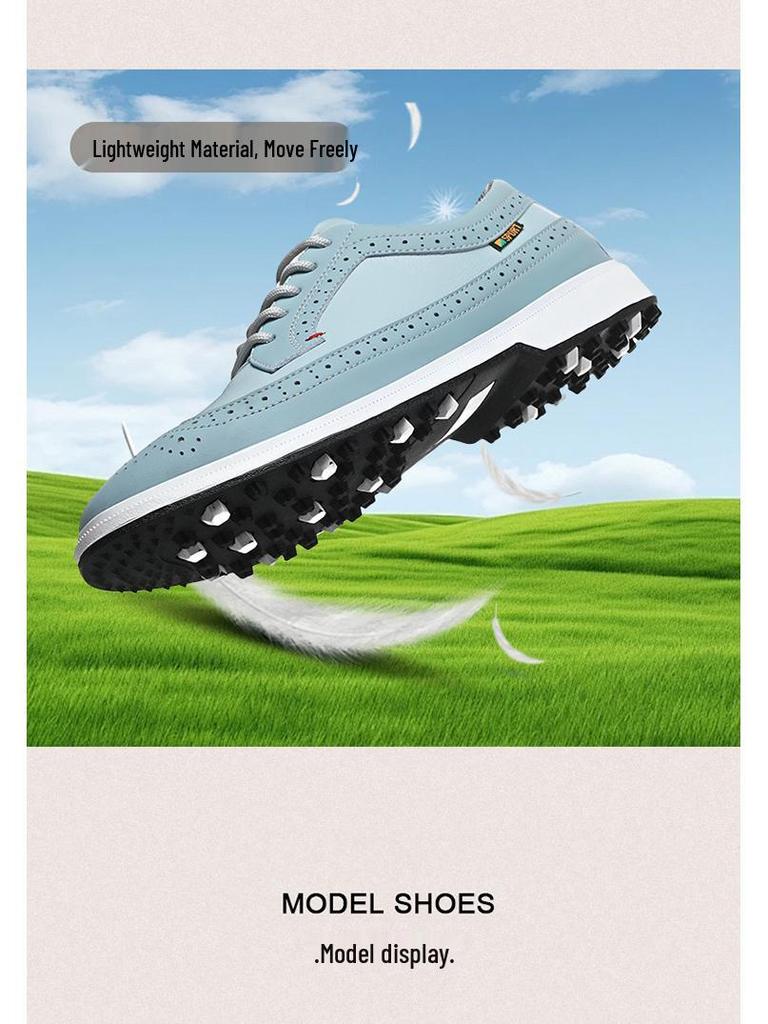 Men's Plus Size British Style Casual Golf Shoes - Lightweight & Wear-Resistant