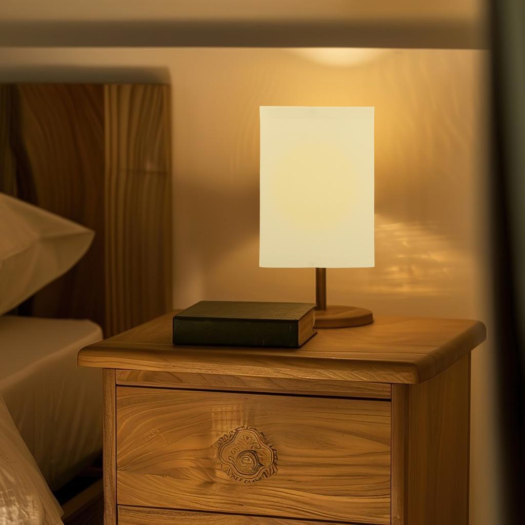 Rectangular Fabric Lampshade Elegant Square Design for Bedside Table Floor Lamp Replacement Soft Light Cover Decorative Linen