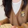 Mysterious Stitched Cotton Doll Enamel Pin - Creepy Nail Puppet Brooch Decoration