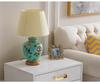 Retro American-Chinese Ceramic Table Lamp with Remote Control for Bedroom or Living Room