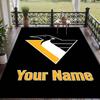 Custom Text Printed Rug Pittsburgh Penguins Non Slip Floor Carpet For Home Room Decor