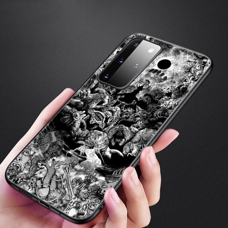 Anime Berserk Guts Phone Case For Samsung Galaxy S20 S21 FE S10 Lite Note 20 10 Lite S8 S9 S10E S10 Plus Ultra Black Soft Cover