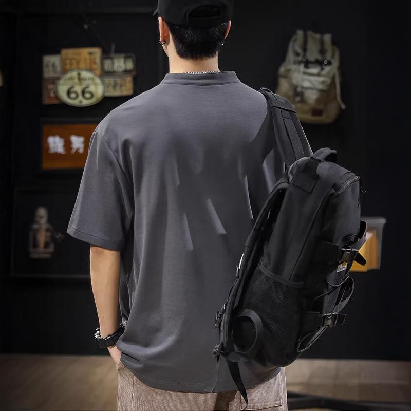 Vintage Moisture Wicking Soft Premium Breathable Men's Loose Polo Shirt--Wrinkle Resistant Casual Sport Short Sleeve Neck Shirt