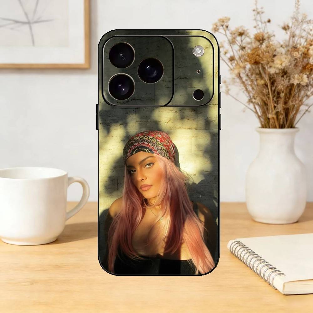 B-Bebe Rexha Phone Case For iPhone 17,16,15,14,13,12,11 Plus,Pro,Max,Mini Silicone black Soft Cover