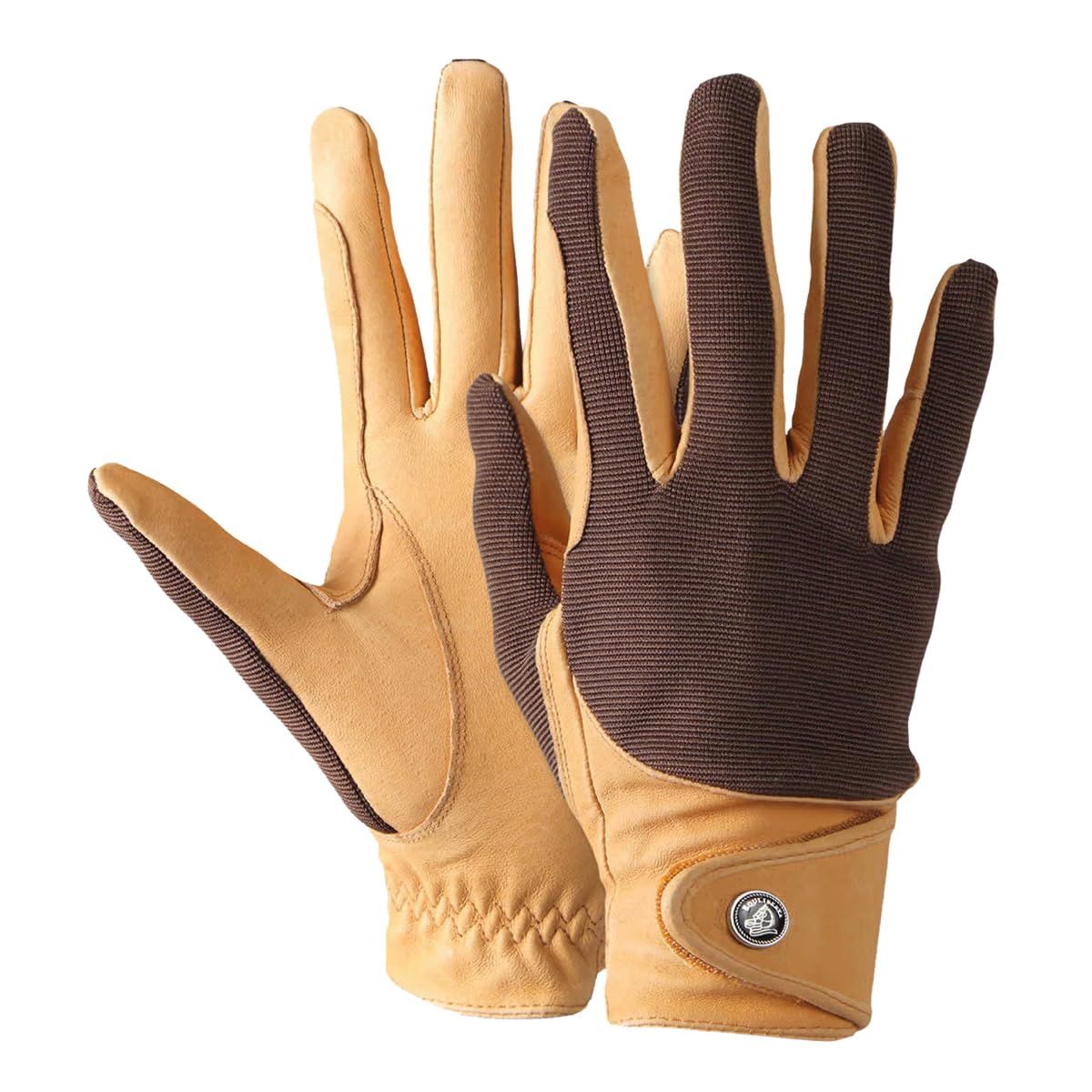 

Grace genuine leather gloves S brown/beige коричневый