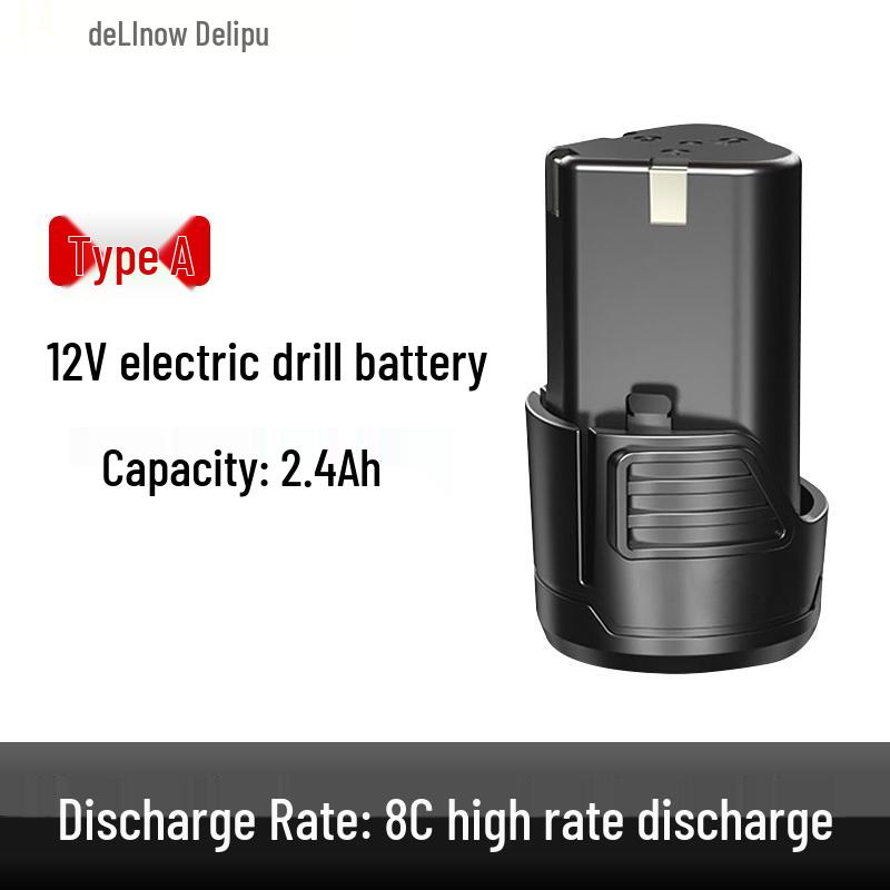 12V/16.8V/25V Electric Drill Set with Lithium Battery, Charger, Wrench & Screwdriver