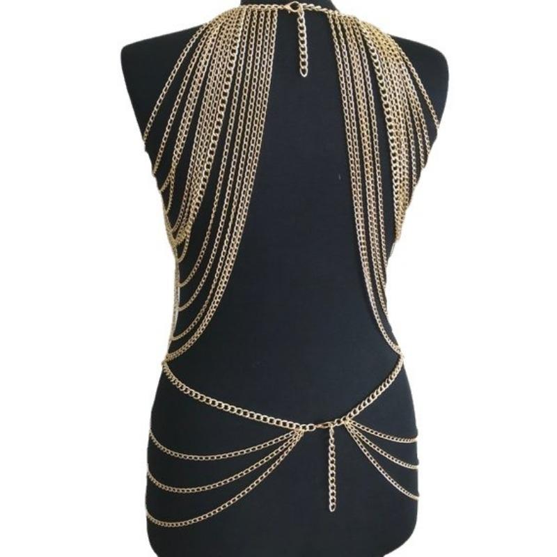 Body chain clothing catwalk accessories body chest chain necklace diamond chain shawl