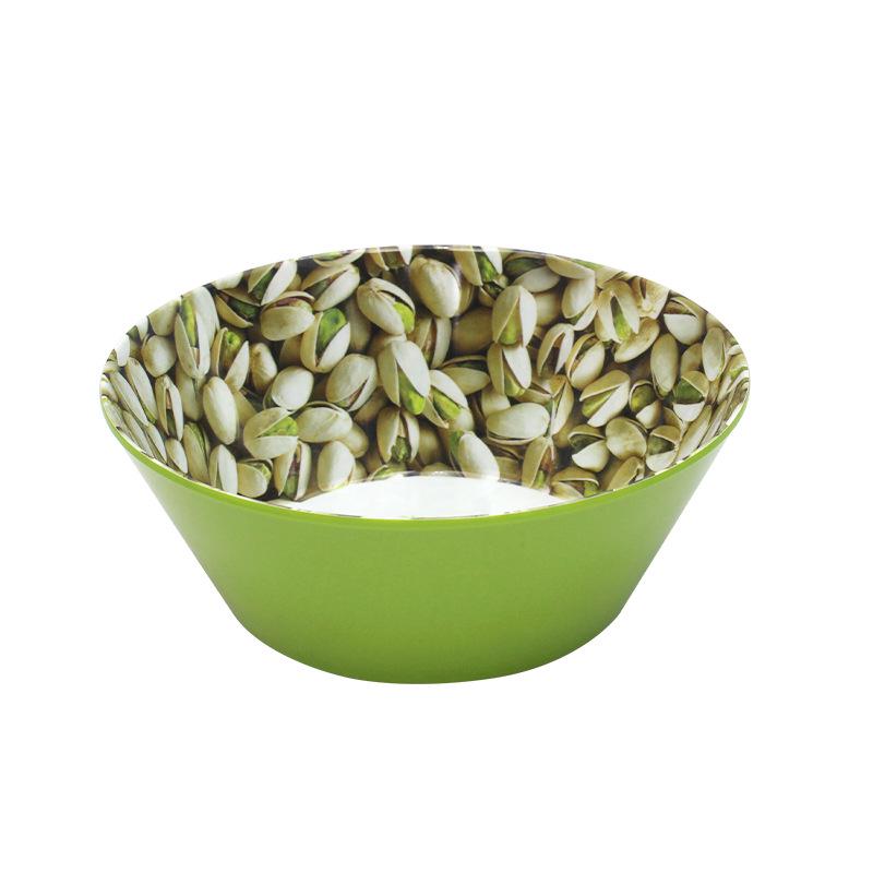 

European Style V-Shaped Melamine Cereal and Salad Bowl, 6-Inch, Imitation Porcelain, Stackable